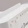 Macro of the modem's top edge — WPS and Wi-Fi buttons, the status LED row lit, and "…! Bring Pizza!!" written across the gloss face in marker